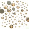 CRYSTAL GOLDEN SHADOW (001 GSHA) 144 pcs 2058/2088 SWAROVSKI Flatbacks rhinestones nail art mixed with Sizes ss5, ss7, ss9, ss12, ss16, ss20, ss30