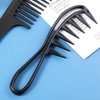 WLLHYF 2 Piece Wide Tooth Comb Curling Shark Combs Hair Styling Accessories Professional Salon Afro Coarse Comb Anti-Static Durable Hairdressing Tool for Men Women Styling Black