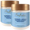 SheaMoisture Hair Mask - Manuka Honey & Yogurt, Hydrate + Repair Protein Power Treatment, Hair Treatment for Dry, Damaged Hair Care with Organic Shea Butter & Castor Oil for Hair, 8 Oz (Pack of 2)