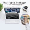 Ergonomic Mouse Pad with Wrist Support Rest,[ 20% Larger] Mousepad Gel Wrist Rest, with Coaster Non-Slip & Pain Relief for Computer, Desk, Home&Office-Beach