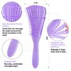 4pcs Curly Hair Brush Set for Adult & Kids Wet or Dry Hair, Detangling Brush for 3/4ABC Hair with Hair Detangler Brush Wide Tooth comb(4, Purple)