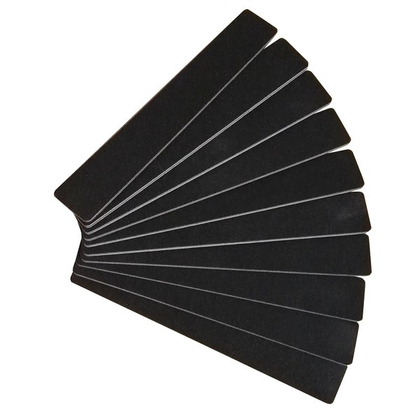 10pcs Professional Double Sided Nail Files Emery Board Grit Black Gel Cosmetic Manicure Pedicure Square Design