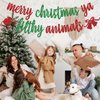 Red Glitter Merry Christmas Ya Filthy Animals Banner, Merry Christmas/Feliz Navidad, Christmas Holiday New Year Party Decorations Supplies