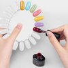 20Pcs False Nail Swatches Wheels Nail Wheel Art Plastic Nail Polish Display Wheel for Manicure Swatches for Nail Polish Color Show Nail 20 Tips