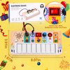 GUANJUNTUTU Wooden Piano Practice Board - Baby Toys - Piano Keys and Animal Calling Light Switch Sensory Toys for Babies and Toddlers of All Ages - Ideal Montessori Gift for Boys and Girls