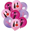 Dartsz 12pcs Spa Makeup Cosmetics Balloons Bouquet for Spa Theme Birthday Bride Shower Girl’s Day Party Decorations