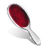 Sibba Anti-static Hair Brush Paddle Massage Hair Extension Brush Professional Detangle Natural Bristle Cushion Nylon Brush Comb for Long Thick Wavy Hair (Silver)