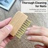 Natural Beech Wood Nail Brush Non-Slip Hand and Toenail Cleaning Brush Compact and Durable Bristle Scrub for Home and Travel
