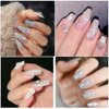 VERONNI Silver Reflective Glitter Gel Nail Polish Explosion Bungee Soak Off UV Nail Gel Shiny Sparkling Broken Diamond Disco Gel Nail Art For Daily Halloween Birthday Party (01)