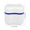 Healifty Retainer Case with Strainer Basket - Denture Storage Container Case Denture Cleaning Case for Braces, Dentures & Aligners (Blue)