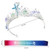 YARIEW Mermaid Birthday Crown and Birthday Queen Sash Mermaid Birthday Decorations Mermaid Party Decorations for Girls Birthday Sash for Women Mermaid Birthday Party Favor