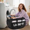 Collapsible Laundry Baskets with Lid, Foldable Clothes Hamper with Reinforced Handles, Sturdy Pop Up Hampers for Laundry, Tear Proof & Easy to Carry Laundry Hamper for Home, Dorm, Travel Black