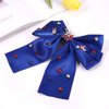 4th of July Hair Bows for Women Silky Satin Blue Bows Red White and Blue Accessories American Flag Star Patriotic Hair Ribbon Bow Clips 4th Of July Hair Accessories Outfits Gifts Party Favors (Blue)