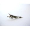 Generic Small white oval stone metal alligator hair clip fine thin hair