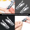 12 Pcs Slanted Edge Nail Clippers Metal Side Cuticle Clippers for Nails Cutting Curved Nail Edge Trimmer Cutter Angled Travel Pedicure Manicure Tool