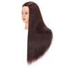 Mannequin Head 26"-28" Synthetic Fiber Training Head Braiding Head Hair Styling Manikin Cosmetology Doll Head Hairdresser Training Model for Cutting Braiding Practice with Clamp (92018LB0420)