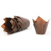 Brown Tulip Baking Cups, Medium Size, for Muffins, Cupcakes, Eco Friendly, Disposable, Non-Stick - by Ecobake (100)