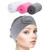 SINLAND Spa Headband for Women 3 Counts Adjustable Makeup Hair Band with Magic Tape,Head Wrap for Face Care, Makeup and Sports