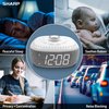 Sharp Sound Machine Alarm Clock with Bluetooth Speaker, 6 High Fidelity Sleep Soundtracks – Soothing Noise Machine for Baby, Adults, Home and Office – White LED