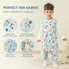 WONDAY Baby Sleep Sack with Feet, Sleep Sack Baby Wearable Blanket, Toddler Sleep Sack with Feet, Sleeveless Sleep Sacks for Baby (Dino,3T-5T)