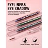 Easilydays Liquid Thin Eyeliner Pencil, 2 In1 Chameleon Brown Eyeliner & Eyeshadow, Multichrome Eyeliner Quick-drying Waterproof Smudge-Proof Eyeliner & Lipliner Shimmer Eyeshadow Makeup (04)