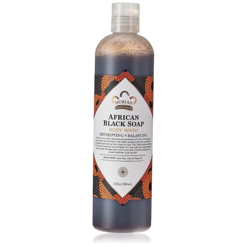 Nubian Heritage Body Wash, African Black Soap, 13 Fluid Ounce