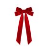 2Pcs Velvet Hair Bows Ribbon for Women Big Fall Alligator Clips Bowknot Hair Ponytail Holder Accessories for Women Girls Toddlers Teens Kids (Red*2)