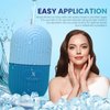 VELORA Silicone Ice Roller for Face and Eyes - Reusable Ice Mold for Puffiness Relief, Bright Skin, Fine Lines, Pores, Acne - Ice Face Roller (Blue)