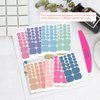SILPECWEE 20 Sheets Light Color Nail Wraps for Toes Self Adhesive Toenail Polish Strips Gel Nail Strips Stick on Nail Polish Stickers Toenails Stickers Decals Nail Art Design with Nail File