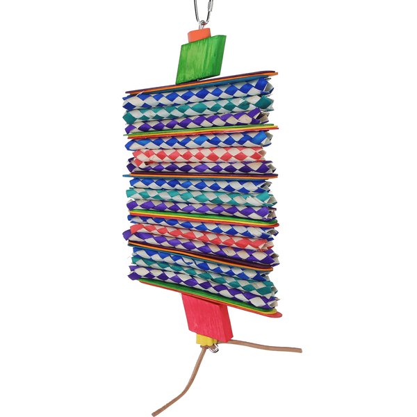 Bonka Bird Toys 1078 Big Step Shredder 10" x 6", Parrot Chew Forage Cage Toy, African Grey, Conure, Amazon, and Similar