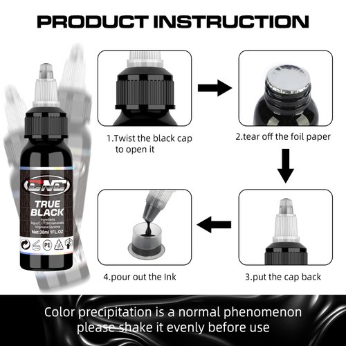 Tattoo Ink 10 Colors Set 1/2oz 15ml/Bottle Tattoo Inks Pigment Kit Superior Tattoo Supplies for Lining, Shading, Tribal, and Blending TI6003-15-10