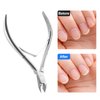 Velodios Cuticle Trimmer and Cuticle Cutter, Extremely Sharp Cuticle Nippers, Professional Stainless Steel Cuticle Remover, Perfect Nail Care Tool for Home/Spa/Salon Manicures - Silver