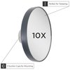 Zadro 3.5-Inch Dia Non-Lighted Purse Mirror Compact Mirror Hand Travel Magnifying Mirror with Suction Cup Shaving Mirror
