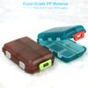 2PCS Travel Pill Box, Cute Pill Organizer, Small Pill Case, Portable Medicine Organizer for Purse, with 10 Compartments for Different Medicines