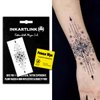 INKARTLINK Temporary Tattoos, Semi Permanent Tattoos Adult Art Designs Waterproof Temporary Tattoos Party Favors Tattoo Stickers Realistic, No Adhesive, Lasts 1-2 Weeks Black (Henna 5)