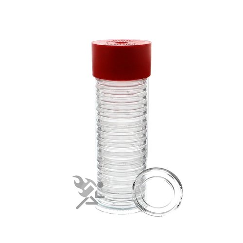 OnFireGuy Coin Capsule Storage Tube & 20 Air-Tite A19 Direct Fit Coin Holders for US Penny/Cent (Red Cap Lid)