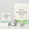 Chewable Toothpaste Tablets with Fluoride, 60 Pack - Travel Sized Oral Care, Eco Friendly Vegan Dental Tabs for Brushing - All Natural, SLS Free Ingredients for Adults - Peppermint Flavored