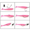 Funzhan 50Pcs Plastic Soft Bait Shad Fishing Lures Proven Colors Natural Oils Paddle Tail Swimbaits for Bass Freshwater Saltwater Crappie Trout Catfishing
