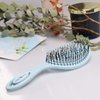 Chiara Ambra Organic Detangling Hair Brush for Women, Men & Children, Unique Spiral Hairbrush, Vented Hair Straightening Brushes for Straight, Curly & Wet Hair - Does not Pull on Hair – Light Blue