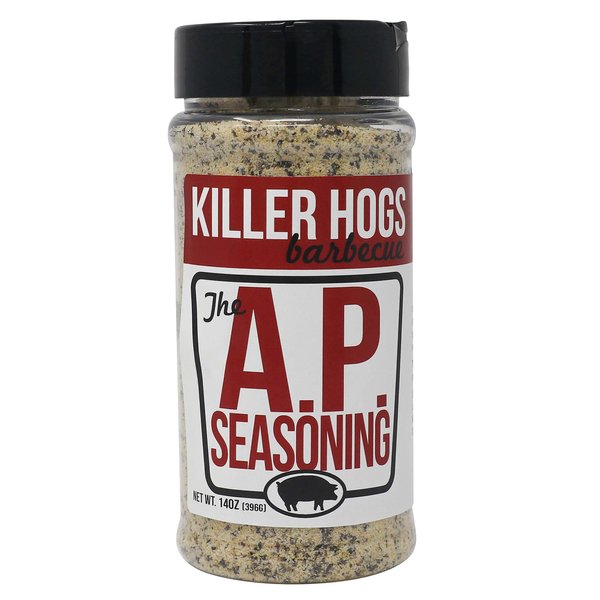 Killer Hogs AP Seasoning | Championship BBQ and Grill All Purpose Seasoning for Beef, Steak, Burgers, Pork, and Chicken | Salt, Pepper, Garlic (SPG) | 14 Ounces