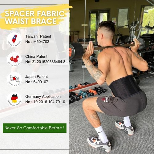 IRUFA, WA-OS-12, 3D Breathable Medical Grade Compression Spacer Fabric Back Brace w/4 Stays, Relief from Herniated Disc, Sciatica, Osteoporosis, back pain injury for Men and Women