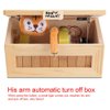 Kudoo Surprise Box, Wooden Useless Box, Stress-Relief Box Toy Don't Touch Useless Box Leave Me Alone Machine for Home Desk Office Desk Stress-Release Creative Gift Tiger Toy Gift for Xmas, default