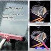 vvag Car Rearview Mirror Wiper, 8cm Brush head-98cm Telescopic Auto Mirror Squeegee, Water Cleaner with Telescopic Long Rod, Universal Automotive Accessories (Pink)