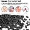 Rolybag Sanding Bands for Nail Drill 240 Grit Extreme Fine Nail Sanding Bands 200Pcs Black Professional Sanding Bands and 2Pcs Nail Drill Bits for Manicures and Pedicure