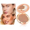 Oulac Shimmer Bronzer Powder Face Makeup with Mirror - Natural SunKissed Bronzer Look,Highly Pigmented Cream Bronzer, Long Lasting Glow, Easy to Blend, Vegan & Cruelty-Free B02