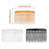 TaShow 24 PCS Hair Side Combs for Women Fine Thin Hair, 14 Teeth Decorative Hair Combs for Women Girls Bridal Wedding Veil,Wide, Black, Transparent, Light Coffee