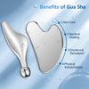 BEAUTYFACTOR Gua Sha Stainless Steel Tool for Face,Gua Sha Facial Tools for Relax Muscles and Face Lift,Metal Face Massager for Reduce Wrinkles and Puffiness,Self Skin Care Gift for Men Women
