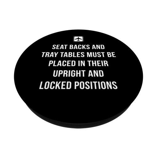 Seat Back Tray Lock Airplane Flight Passenger Airport Pilot PopSockets Swappable PopGrip