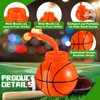 Amyhill 12 Set Basketball Cups Bulk with Straws and Lids 10 oz Plastic Reusable Basketball Ball Shape Cups Set Basketball Party Favors For Kids Birthday Sports Basketball Theme Party Supplies