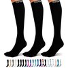 SB SOX 3-Pair Compression Socks (15-20mmHg) for Men & Women – Best Socks for All Day Wear! (XXL, 01 – Solid Black)